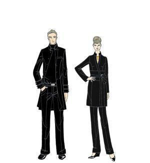 Suiting designer tacks uniform changes